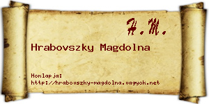 Hrabovszky Magdolna névjegykártya