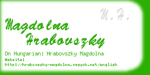 magdolna hrabovszky business card